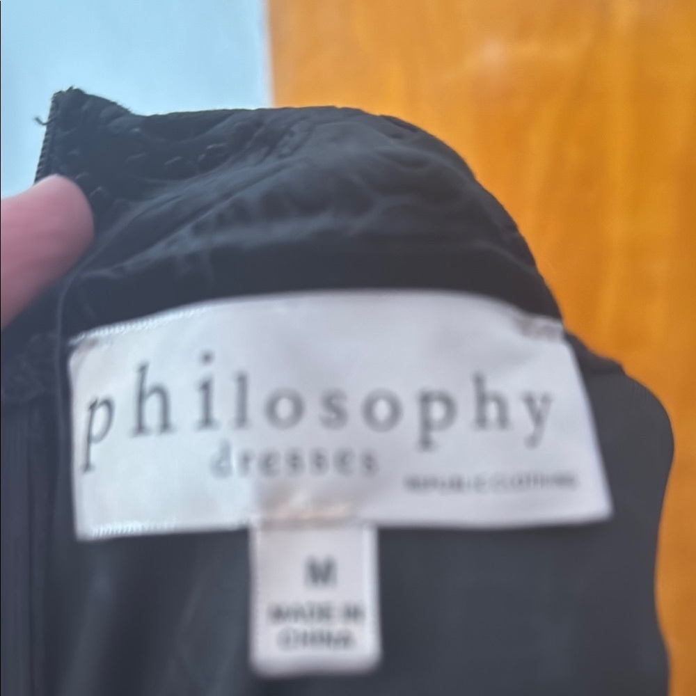 Philosophy Black Mock Neck Sheath Mini Dress 40 - Picture 6 of 7